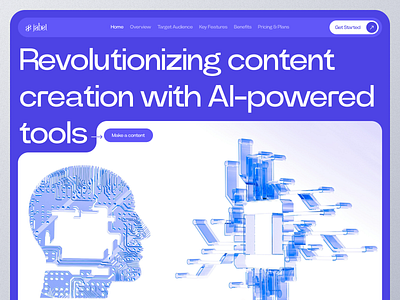 Jabel - AI content creation website ai ai content ai tool application art artificial intelligence automation big data dashboard data science design homepage landing machine learning modern ui neural network startup ui ux webapp webdesign