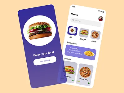 Food App UI Deisgn app design figma ui ui ux design uiux