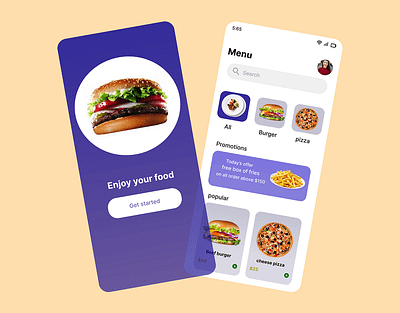 Food App UI Deisgn app design figma ui ui ux design uiux