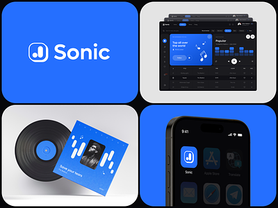Sonic - Branding for a Music Platform application brand identity branding concept design logo logotype music visual