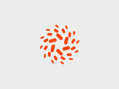 Logo monogram concept - circular dashes circle dash letter