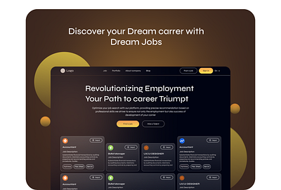 Dream Jobs (Job Portal UI/UX Design) branding figma expert hiring hiring portal job portal job portal design job portal ui design product design ui uiux ux ux research