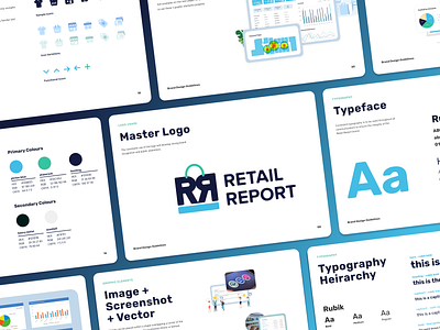Brand Book for Retail Report brand book brand guidelines branding design graphic design icon iconography illustration logo logo design typography uiux vector website design