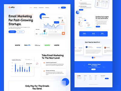 Email Marketing Landing Page analytics app ui branding cards design figma graphic design illustration logo ui