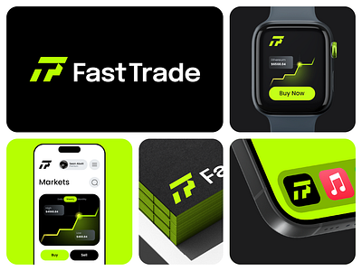 Fast Trade Logo 📈 app branding f ft icon identity letter logo mark minimal spg spgmarks symbol t trade trading ui ux