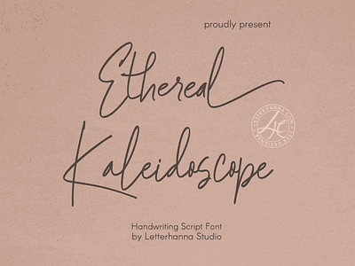 Ethereal Kaleidoscope Font branding calligraphy font handwritten illustration logo script font typeface