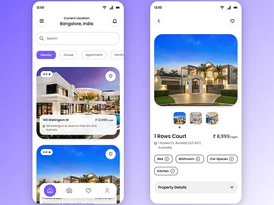 Real Estate App dailyui estate figma mobileapp real realestate ui uidesign uiux uiuxdesign ux uxdesign