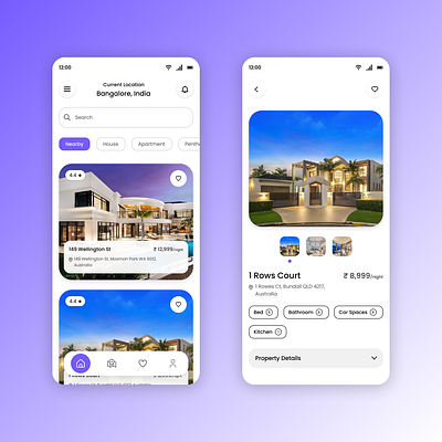 Real Estate App dailyui estate figma mobileapp real realestate ui uidesign uiux uiuxdesign ux uxdesign