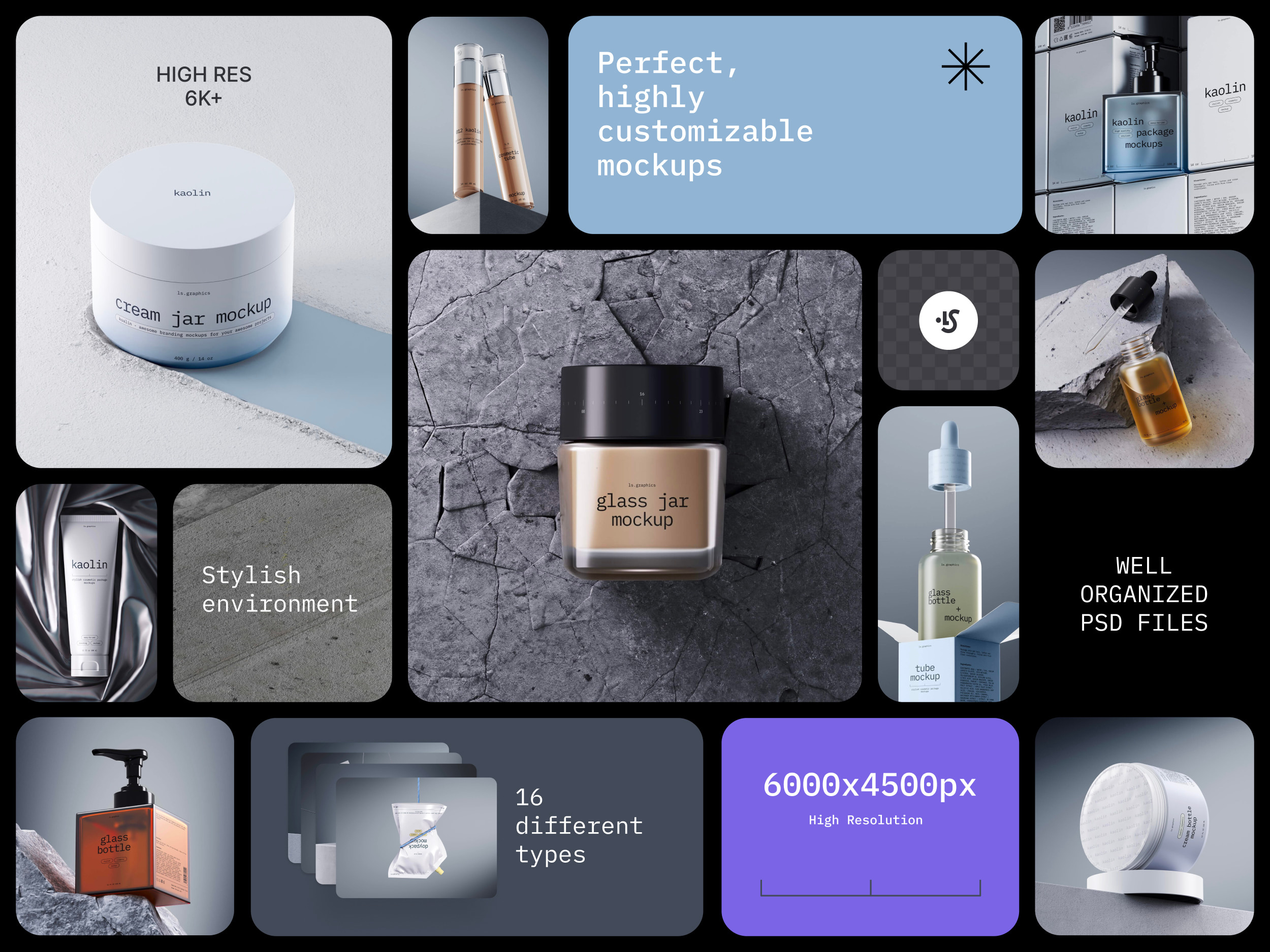 Kaolin Cosmetics Mockups by Ruslanlatypov for lstore_graphics on Dribbble