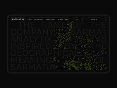 About Us page for Sarmat Analytix about us about us page animation corporate custom cursor design geo home horizontal menu interactions interactive map motion graphics service ui ux web website