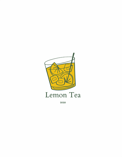 Lemon tea branding graphic design logo