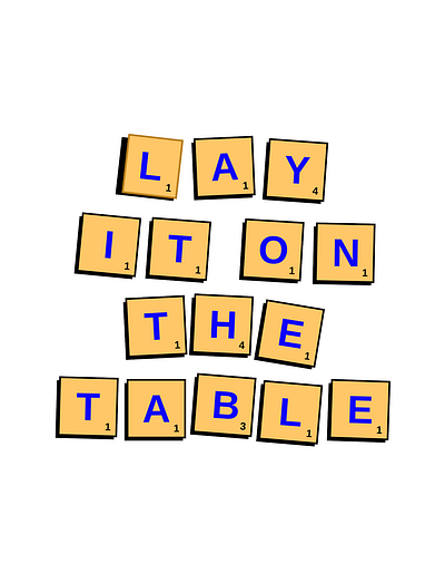 Lay it on the table branding graphic design logo