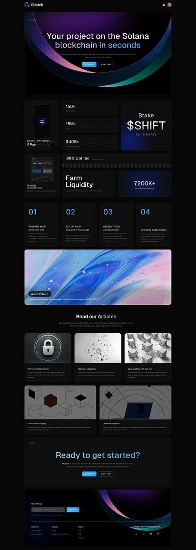 Solshift- Crypto and Blockchain related website blockchain branding crypto solana ui ui ux ux design