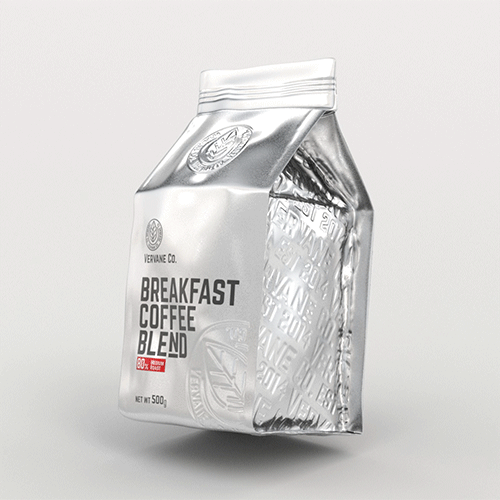 Pouch Packaging Design for a coffee brand branding coffee design foil packaging