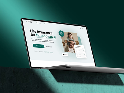 Interactive Labs × Ethos dashboard eddie luong ethos life healthcare insurance interactive labs life life insurance marketing design protection webdesign
