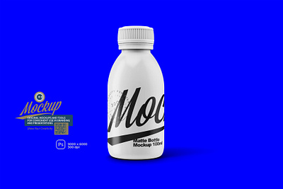 Matte Bottle Mockup 100ml design food illustration mock up mockup package packaging psd template
