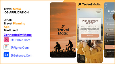 Travel Matic IOS App branding cover design design system flow chart graphic design iconlogical travel typography ui ux web page wireframe