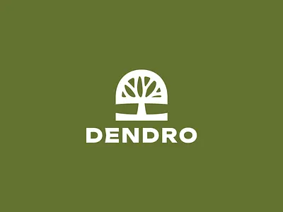 Dendro logo logotype minimalism monogram nature tree wood