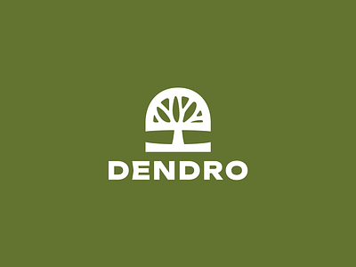 Dendro logo logotype minimalism monogram nature tree wood