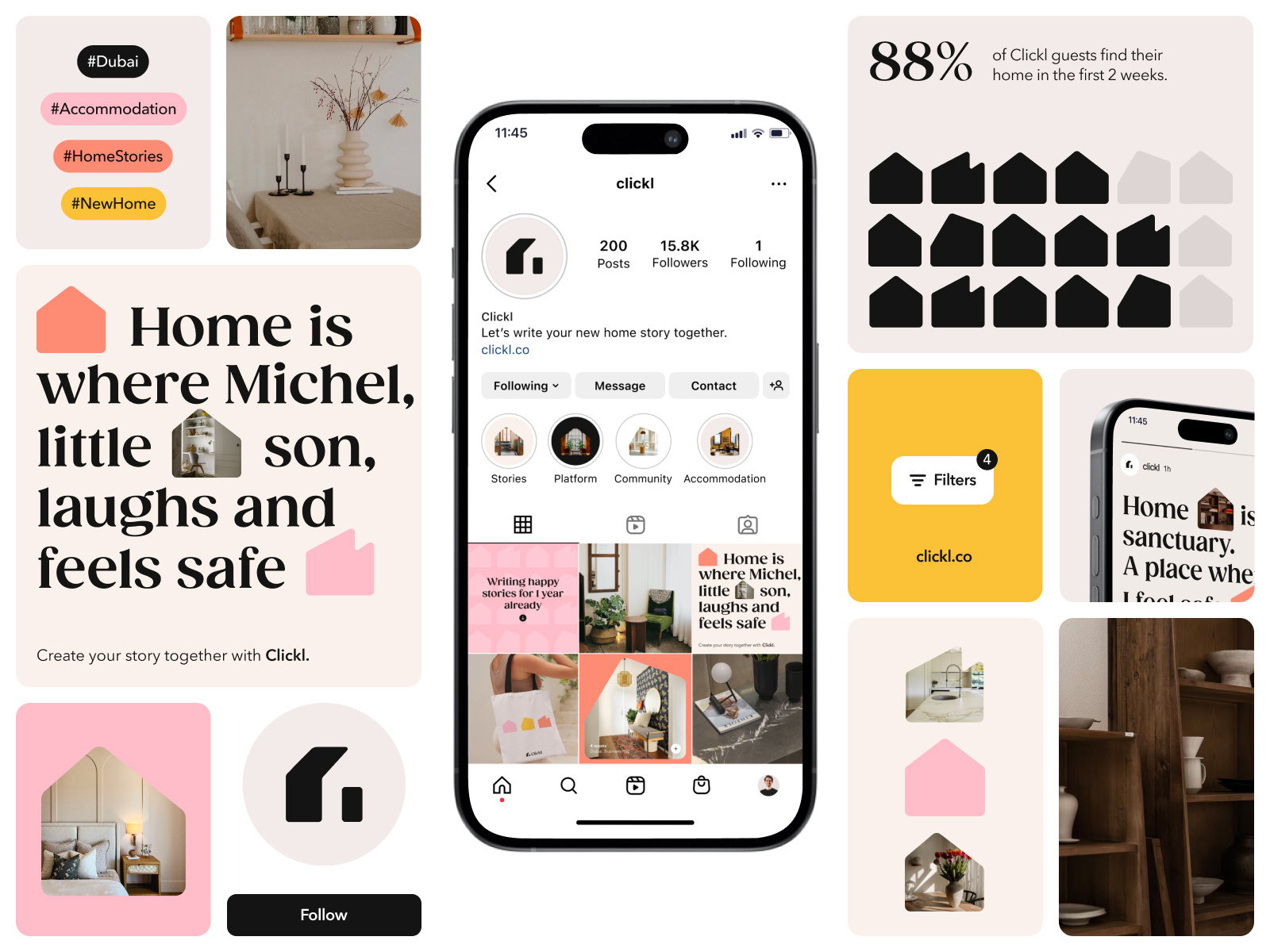 Example of Clickl - Social Media