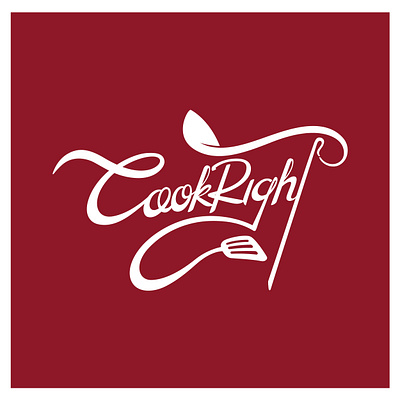 Cook Right Logo Design chef cook cooking design food handwriting logo restaurant