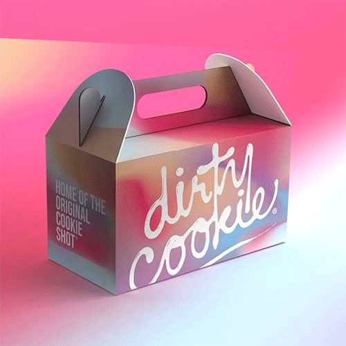 Dirty Cookie packaging boxes 3d box cinema 4d design gabel box packaging redshift render visualization