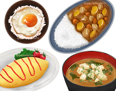 Japanese Food Art/Illustration art drawing food food art hipaint illustration japanese food sketch