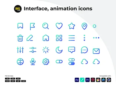 Animated interface icons aep animated icons animation dribbble animation gif graphic design html icon design icons interface icons json lottie motion graphics mov mp4 ui ui animation ui design ui icons xml