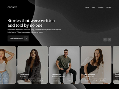 Onclave - Stories app application branding design figma graphic design icons illustration landing page ui user interface ux web design website