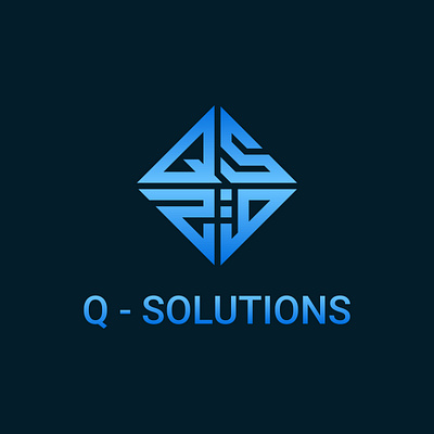 Q- Solutions Logo branding logo brandinh creative creative logo design graphic design illustrator logo logo design logos qs logo vactor