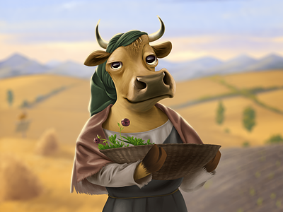Cow artwork character character design concept art design game design illustration