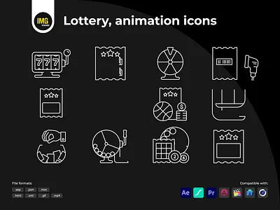 Animated lottery icons aep after effects animated icons animation dribbble animation graphic design html icon design icons json linear icons lottie motion graphics mov mp4 ui ui animation vector web animation xml