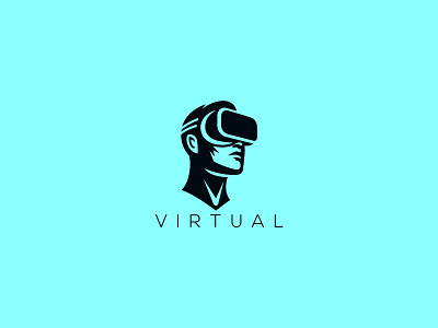 Human Vr Logo 3d augmented reality dimensional game gaming headset human glasses human tech vr logo human vr men logo reality software systems tech technology virtual vr vr glasses vr logo