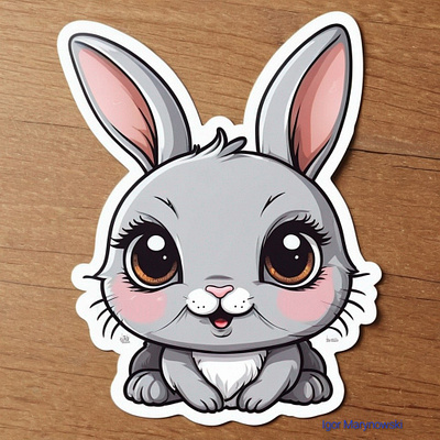 Cute Bunny Sticker bunny rabbit sticker