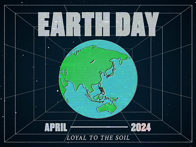 Earth Day - April 2024 🌎 🌱 age of aquarius computer day design earth effects gif glitch graphic grid illustration lettering motion sci fi screen space tech time type vcr