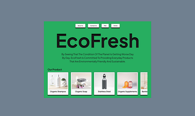 EcoFresh - Hero Section Design