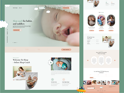 Baby Sleep Coach - Landing Page baby banner design branding creative design design graphic design illustration logo redesign ui ux website
