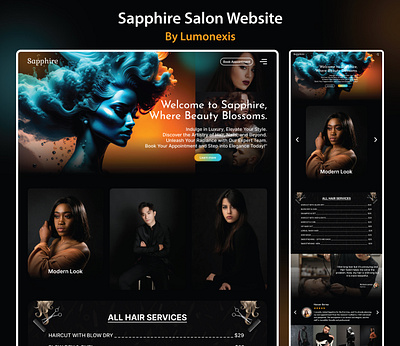 SapphireSalon app branding design graphic design illustration logo photoshop prototype ui ux vector wireframe