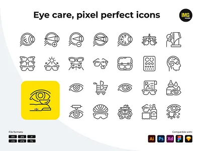 Eye Care Pixel Perfect vector icons adobe illustrator ai editable stroke eps eye eye care icon design line icon linear icon ophtalmology ophthalmologist pixel perfect pixel perfect icon png svg ui icon vector vector icon web icon