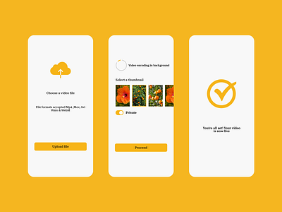 OptiVideo app (onboarding screen) mobile ux onboarding optivideo app thumbnail videouploading
