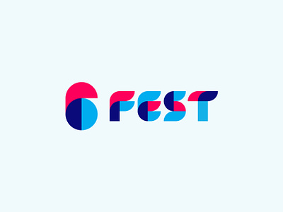 6Fest 6 bauhaus brand branding design elements fest festival geometry graphic design identity logo mark minimal play