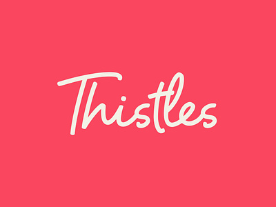 Thistles Shopping brand branding corporate identity cursive design graphic design handwriting logo logomark logotype retail shopping wordmark