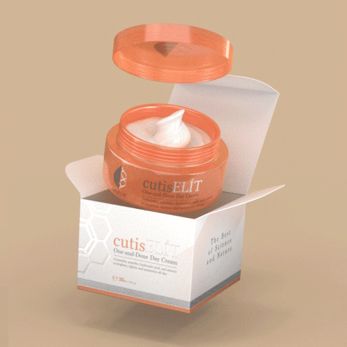 Day Cream packaging label + box design and 3D visualization 3d animation cinema 4d cosmetics cream design illustration jar packaging pharma plastic redshift visualization