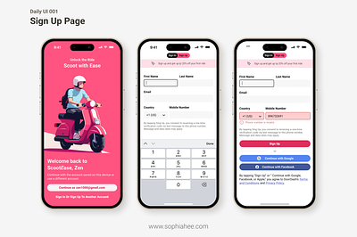 Daily UI 001 - Sign Up Page app branding daily ui design graphic design uiux