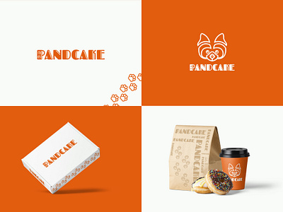 PANDCAKE Brand Design brand design branding brandstore bright cafe catchword coffee craft package design e35d0f f9fbf9 fonts graphic design logo package design playful red panda slogan