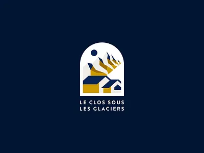 Le Clos sous les Glaciers bold branding design graphic design house icon illustration logo mountain nature simple strong symbol