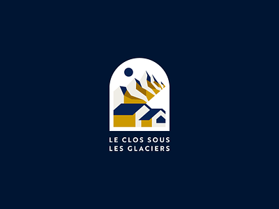 Le Clos sous les Glaciers bold branding design graphic design house icon illustration logo mountain nature simple strong symbol