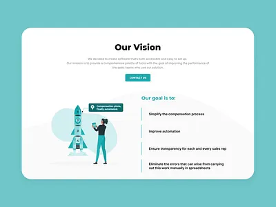Vision Section redesign block design landing page section ui vision web webdesign
