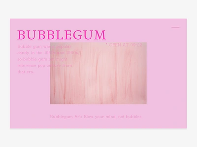 Bubblegum_webdesign art brand branding bubblegum design graphic design logo pink typography ui ux web design webdesign