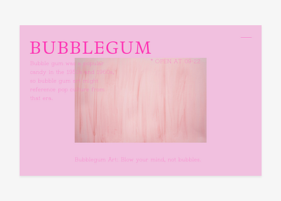 Bubblegum_webdesign art brand branding bubblegum design graphic design logo pink typography ui ux web design webdesign